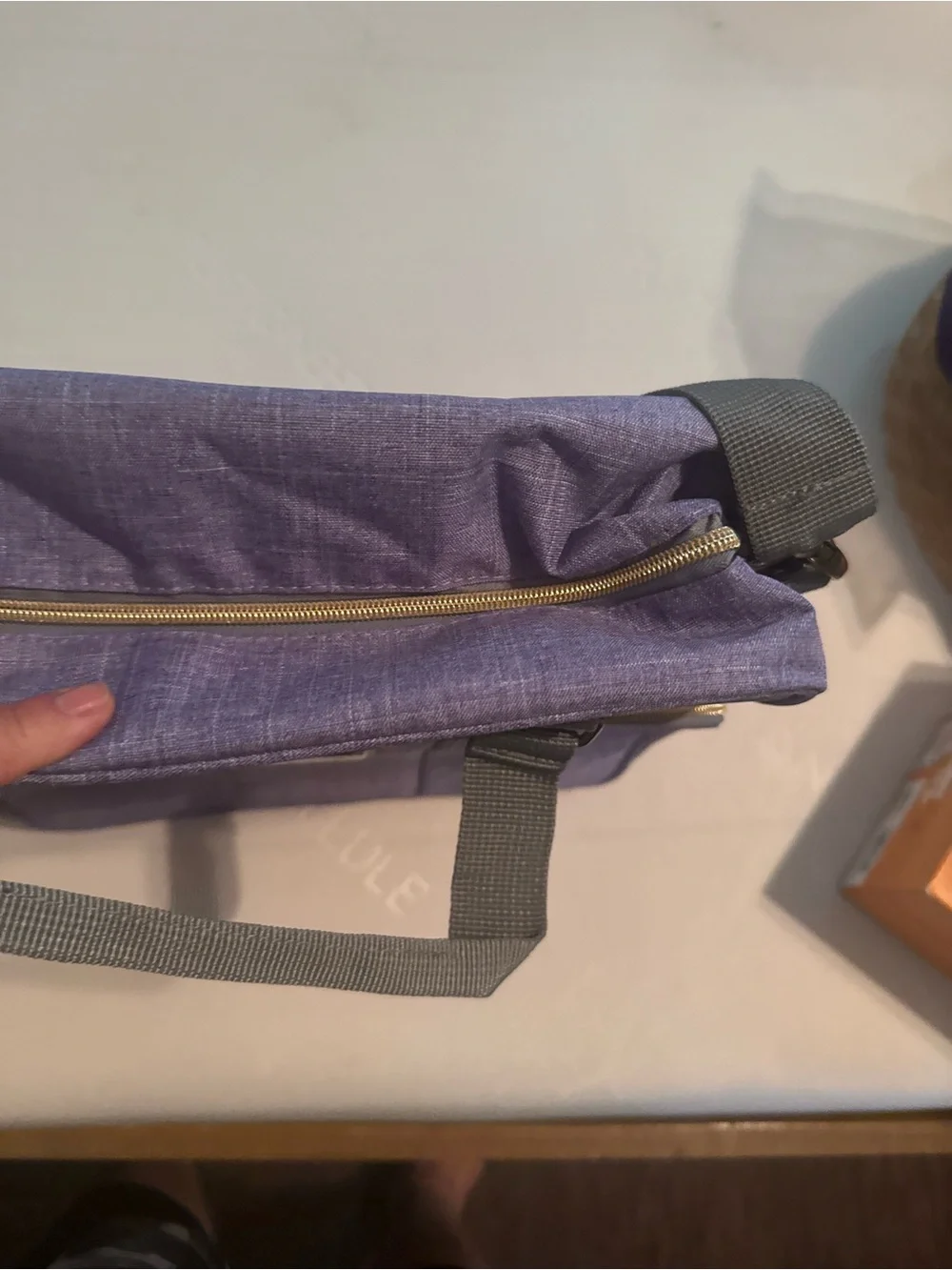 Purple Men's Travel Tote Bag